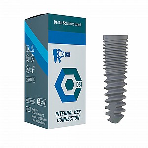 שתל סמארט ספירלי חיבור משושה פנימי 2.42ממ DSI Spiral Smart Dual Thread Implant שתל סמארט ספירלי חיבור משושה פנימי 2.42ממ DSI Spiral Smart Dual Thread Implant