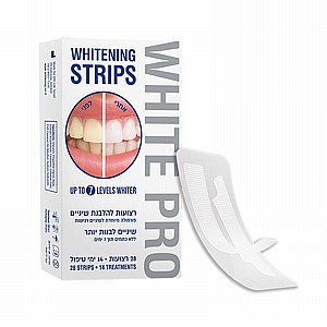 רצועות הלבנה לשיניים 28 יחידות White Pro - Whitening Strips רצועות הלבנה לשיניים 28 יחידות White Pro - Whitening Strips